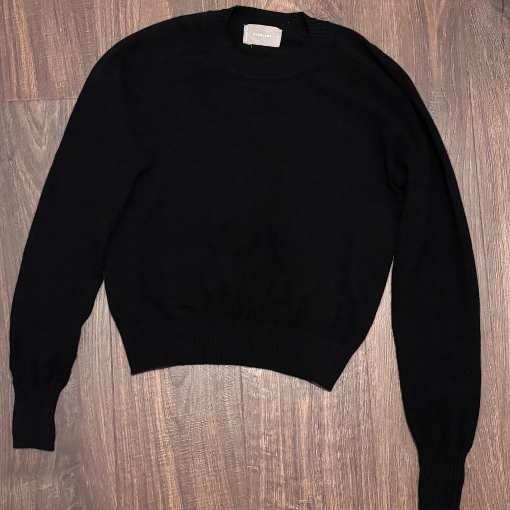 everlane cashmere wool blend crewneck sweater womens M